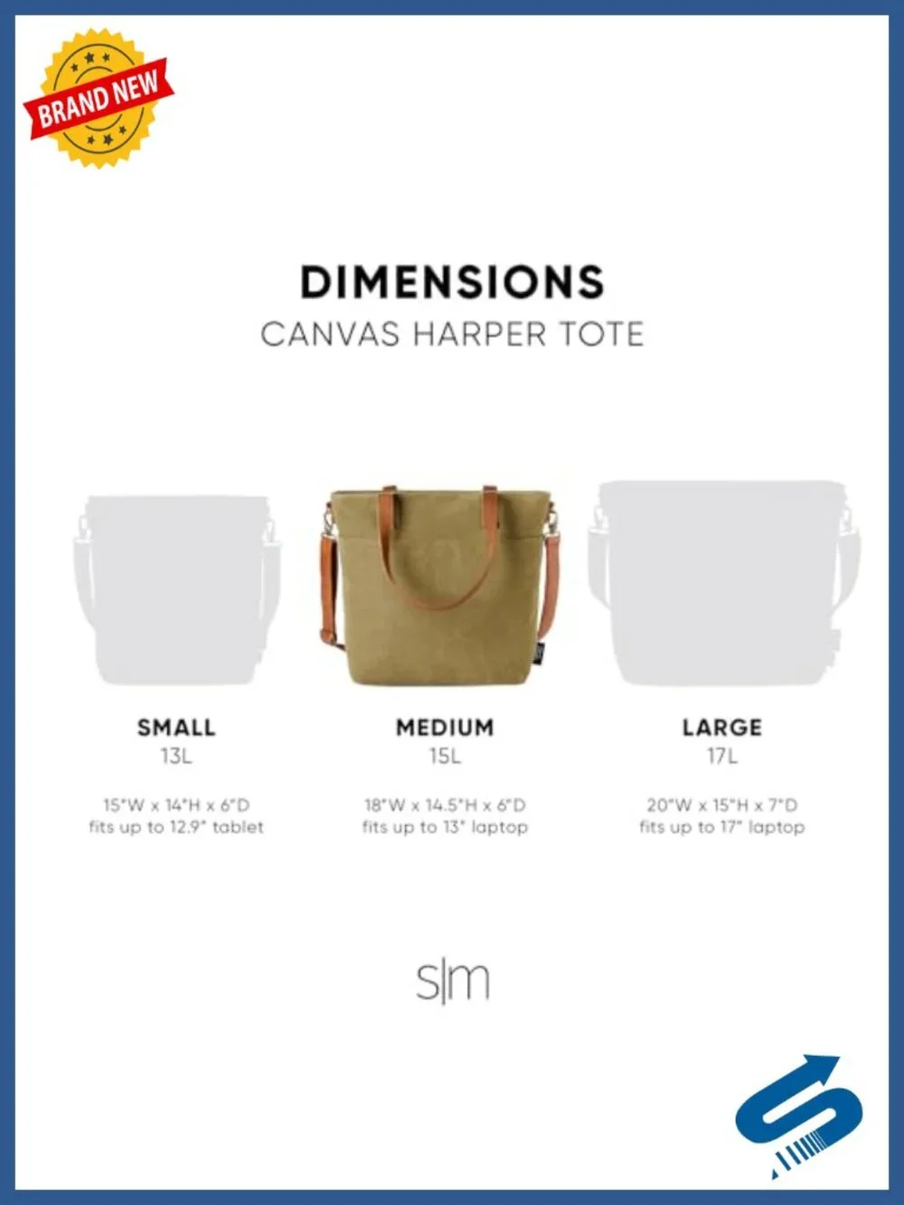 Canvas Tote Bag for Women Large Pockets Ripstop Lining Work Travel School